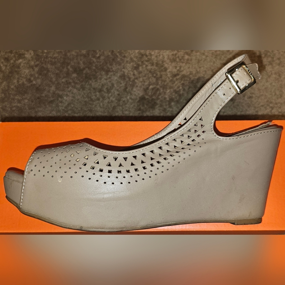 Cherish Taupe Wedge Sandals